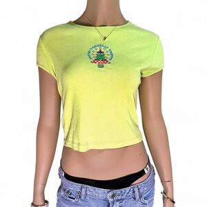 A.lab Frog Mushroom Baby Crop Tee Size L